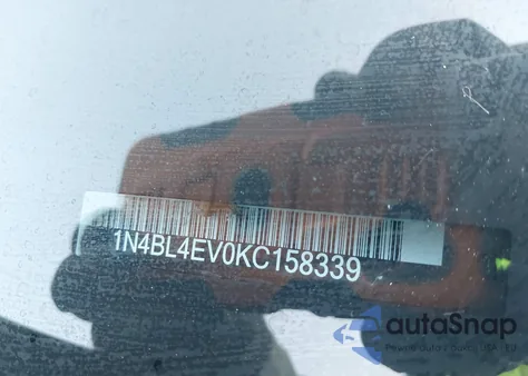 2019 Nissan Altima Sl z USA, uszkodzony, nr VIN 1N4BL4EV0KC158339